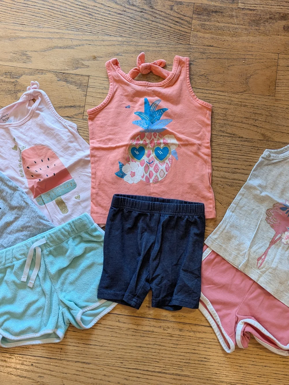 Carter's Pink Pineapple Tank and Shorts Set